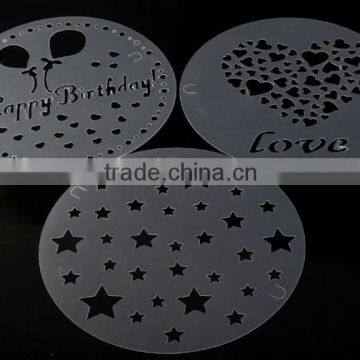 5 Pcs / Set Baking Tools Tiramisu Spray Print Sugar Sieve Mold Mousse Cake Decor