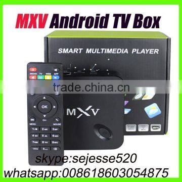 Newest arrival mxv s805 quad core Kodi pre-installed android4.4 tv box support bluetooth better than mx mx2