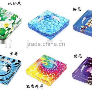 Wholesale Crystal Square Ashtray With Customized Logo For Home Decoration