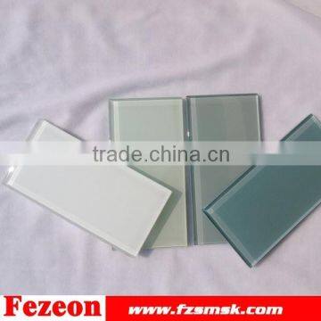 3x8 Inch Blue Gray And White Crystal Glass Tile for Bathroom Wall and Kitchen Backsplash