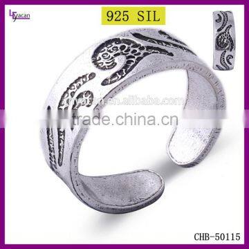 925 Sterling Silver Adjustable Vintage Finger Ring Designs For Girls