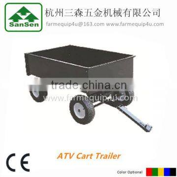 4-Wheel Utility Cart Trailer 17Cubic - 1500lbs for Garden Lawn Tractor photo-4