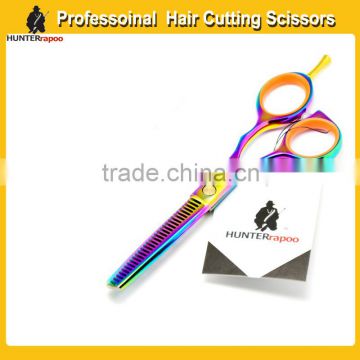 Professional Rainbow Color Hair Thinning Scissor 5.5inch,right hand used barber shear