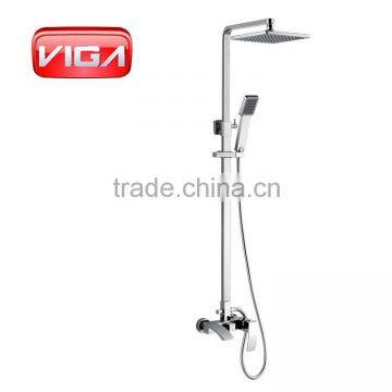 Kaiping factory bath shower set bathroom design brass square rain shower column bath mixer