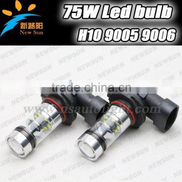 2x C ree HB3 LED 9005 75W White car led Head fog lights,DC 12V 9005 auto led fog light Bulb front Tail parking car light source