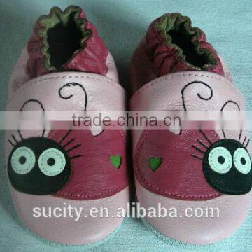 Wholesale Lovely Soft Sole Baby Leather Shoes Baby Leather Moccasins