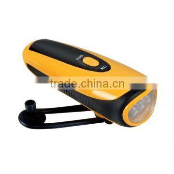 New Wind Up 3 LED dynamo Flashlight Hand Crank Torch Green Power No Batteries