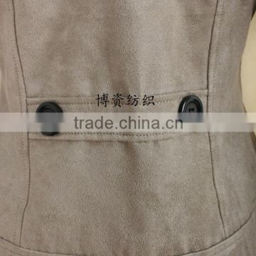 Peach skin wool polyester and kam polyester peach skin velvet bags clothing plain peach skin velvet material