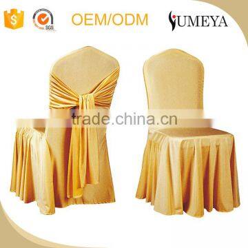 Wholesale Wedding Ruffled Cotton Spandex Polyester Banquet Chair Cover photo-6