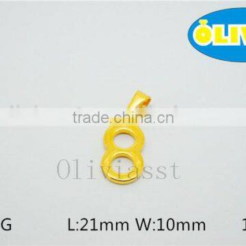 Olivia Wholesale High Quality 2016 Fashion 304 Stainless Steel 0-9 Lucky Number 8 Pendant New Year Gift