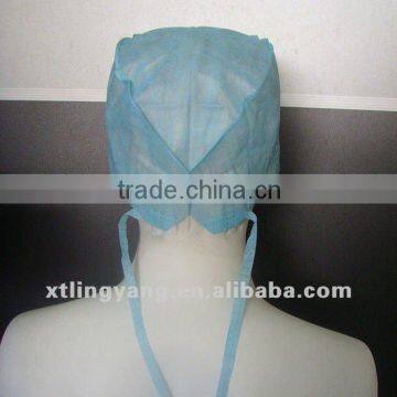 Disposable non-woven PP doctor cap with tie