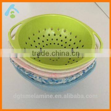 solid color melamine vegetable colander bowl for Europe market