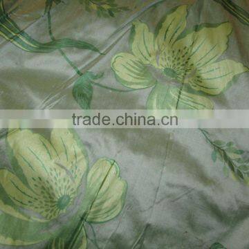 SILK LEAF PRINT FLOWER PRINT SILK FABRIC