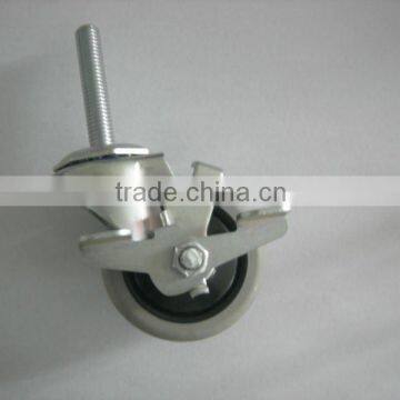 Industrial threaded stem caster