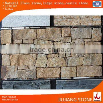 Yellow irregular loose stone decorative wall material