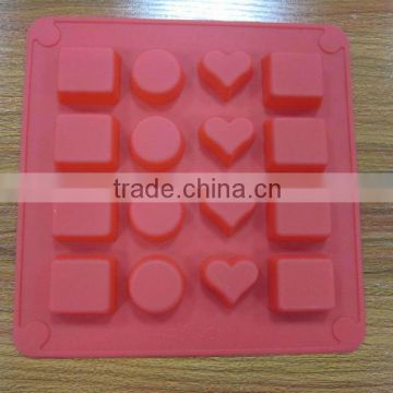 16 hole multiple shape silicone bakeware chocolate mold