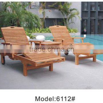 Factory direct low price folding wooden sun lounger beach chair Hot sales