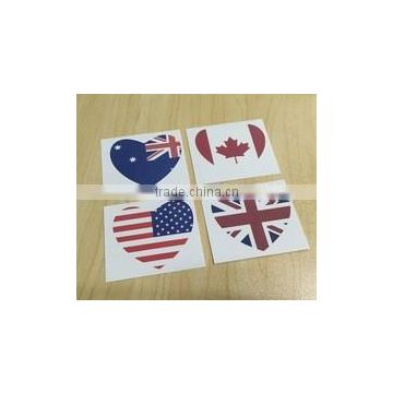 National flag Temporary non-toxic good selling custom made tattoo