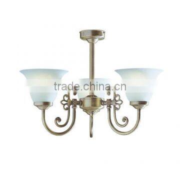 2015 semi-flush pendant in antique brass finish with glass shade CE ETL UL