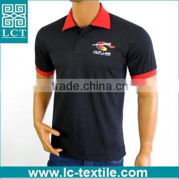 LCTN1783 oem design men's polo shirt template with Ribbed Sleeve