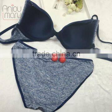 Sexy Ladies New Style Comfortable Breathable Thin Cup Bra and Panty Set Fashion Bikini photo-2