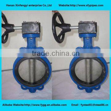 Flange End manual rubber seal butterfly valve DN50