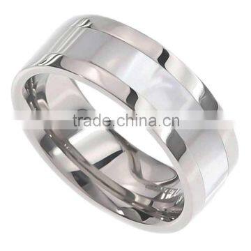 New Stylish Stainless Steel Mother of Pearl Ring Designs for Women