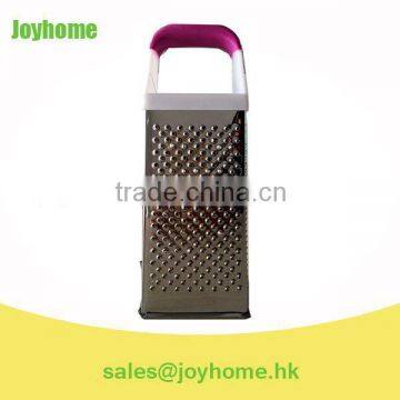 stainless steel fruit and cheese grater with plastic handle
