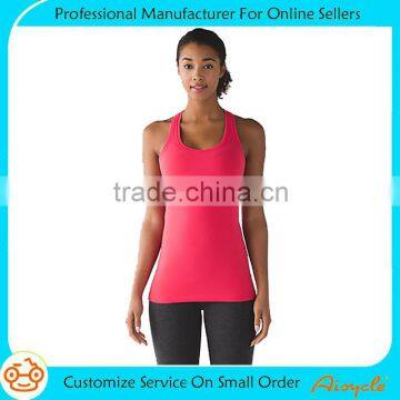 OEM Service Sexy Yoga Shirt Gym Vest Tight Tank Tops Wholesale Women