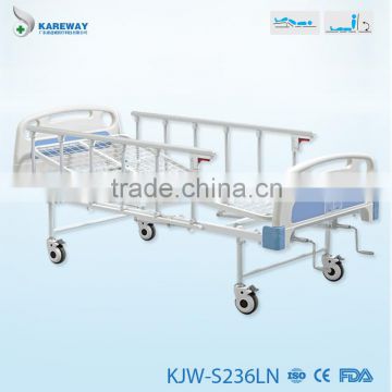 2 cranks manual hospital bed, simple hospital bed KJW-S236LN