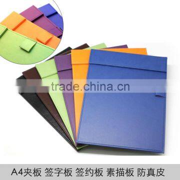 A4 Leather Clipboard /a4 pu Leather Folding Magnetic Clipboard photo-3
