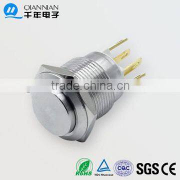 QN19-G5 19mm Ring Type Momentary Flat Head metal push button switch