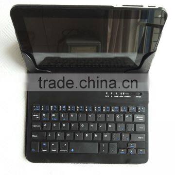 Hot sale Black buletooth keyboard case, stand flip cover tablet leather case