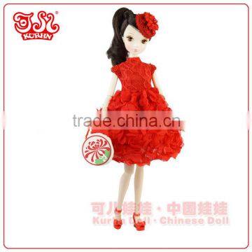 New fashion 11.5 inch China glamours dressed up doll