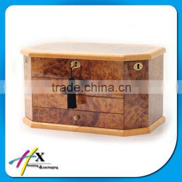 Unique elegant style solid wood jewelry box