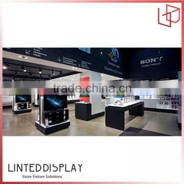 Mobile phone MDF wood display cabinet for supermarket electronics store