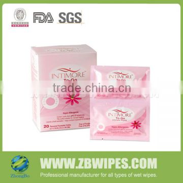 Individual Pack Women Intimate Hygienic Wipes