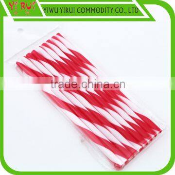 straight drinking straw with pp spiral colorful straw