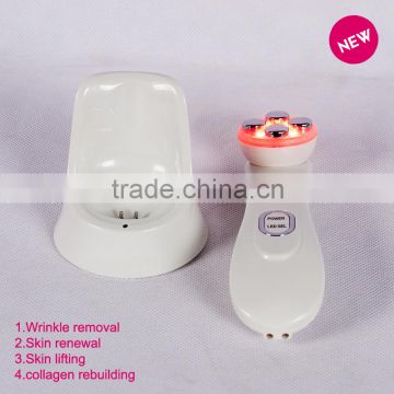 New Europe hotsale beauty with Ultrasonic Photon Beauty Skin Care Devices Facial Massager LED Light Therapy wrinkle remover