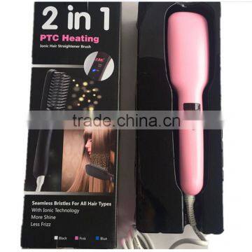 New Design Electric Hair Straightening Brush With 2 in 1 Packaging photo-3