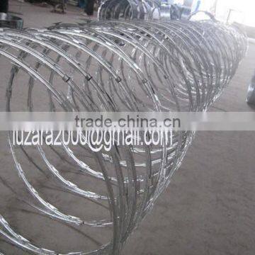 Security Concertina Barbed Wire Tape Wire Razor Barbed Tape Concertina Coil Fencing