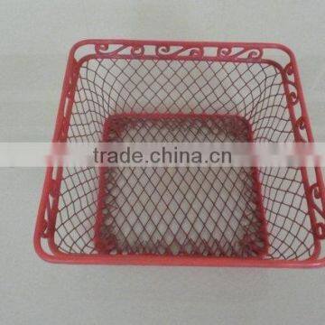 Domestic home use household bathroom pe coating wire basket