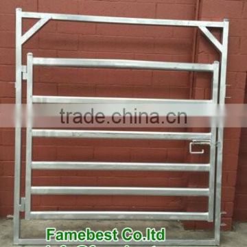 Oval cattle yard Panels, 6 rails portable cattle bar/ rail horse pen panels,constructed using cattle yards