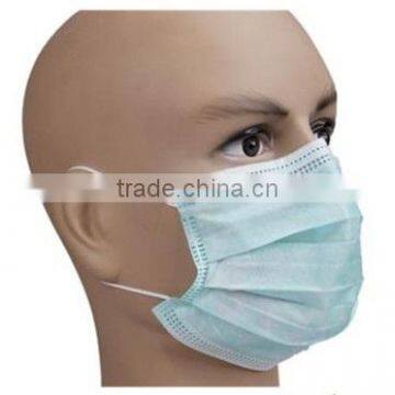 Medical disposable nonwoven face mask with earloop / tiers with 3ply (Nonwoven face mask-K)