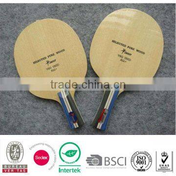 selected pure wood 5-ply table tennis blade