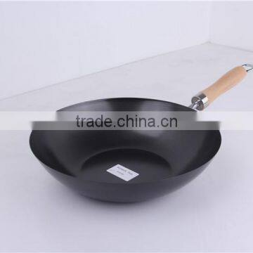 Hand Hammered Cooking Non Stick Industrial Carbon Steel Wok