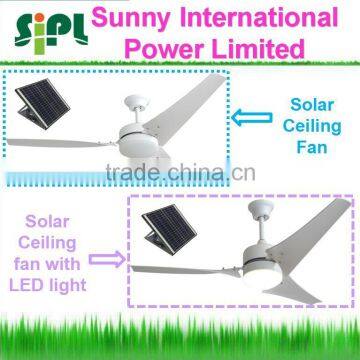 Vent Goods Plastic Fan Blade Solar Ceiling Fan ac dc Adapter 12v Solar Ventilation Fan in Ceiling Led Light photo-2