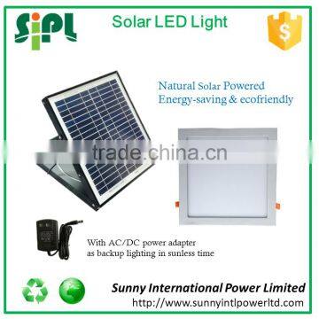 15W Solar Panel Green Power Indoor House Lighting Flat LED Panel Day & Night Light photo-3