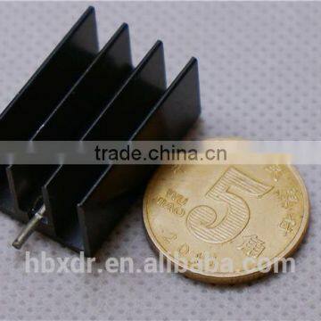 professional customized extruded small size black anodizing aluminum heatsink