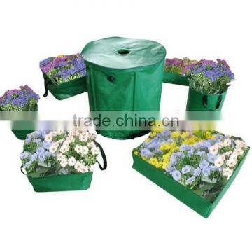 Collapsible PVC garden rain barrel